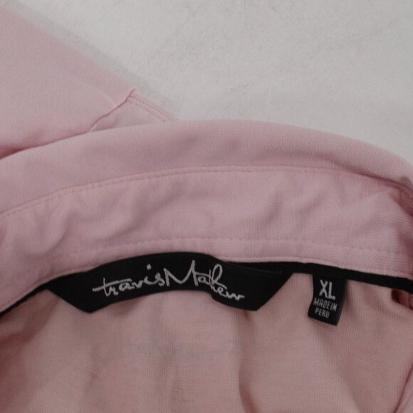 Travis Mathew Polo Shirt Mens XL Short Sleeve Pima Cotton Blend golf casual pink - Picture 11 of 14